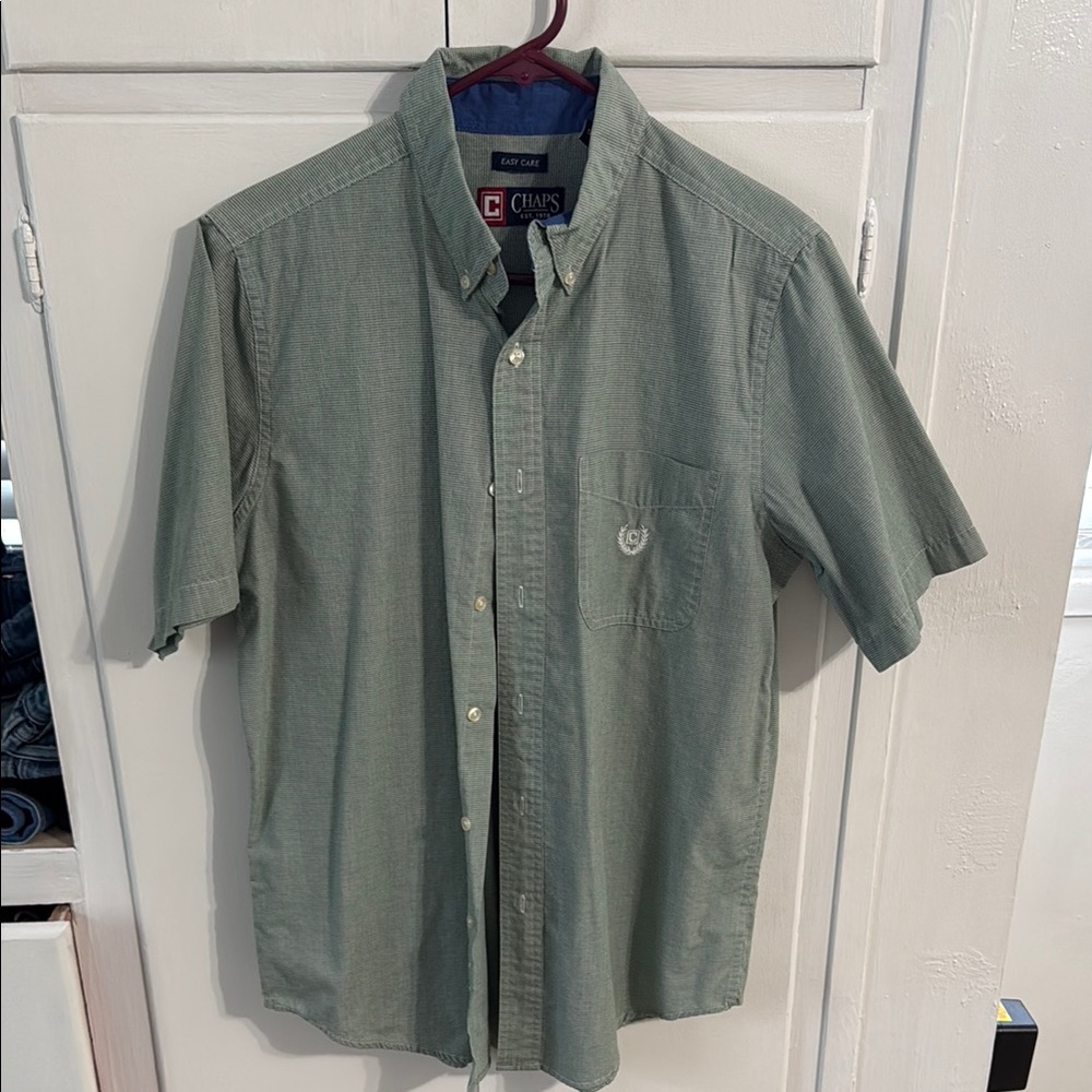 Chaps Men's Green Short Sleeve Shirt